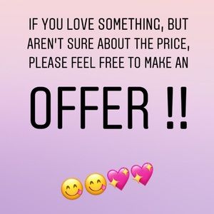 Feel free to make offers